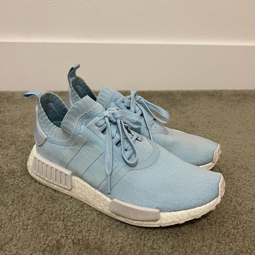 Adidas Sky Blue Knit Sneakers